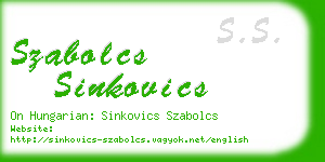 szabolcs sinkovics business card